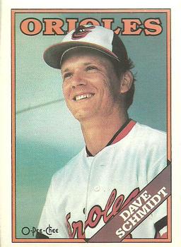 1988 O-Pee-Chee Baseball Cards 214     Dave Schmidt
